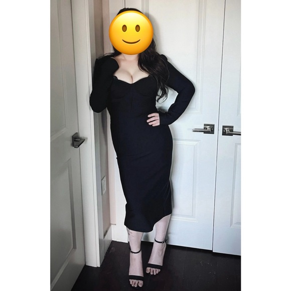 Midi Bodycon Wiggle Bustier Dress - Picture 2 of 6